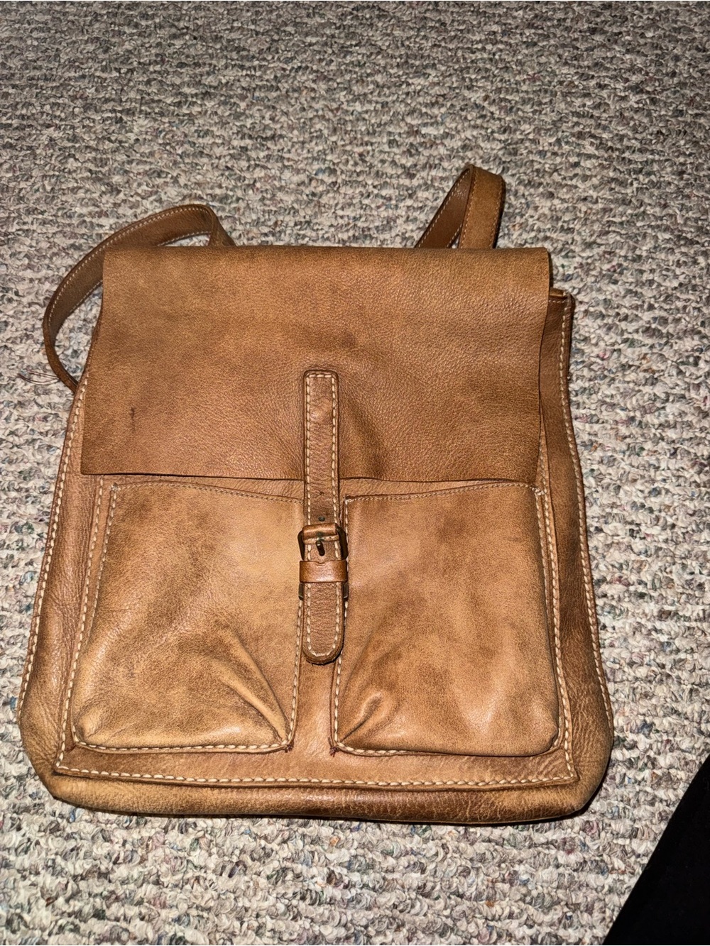 Roots Tribe leather backpack or crossbody